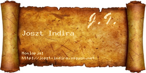 Joszt Indira névjegykártya